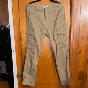 Men's Cargo Pants in Tan with Utility Pockets